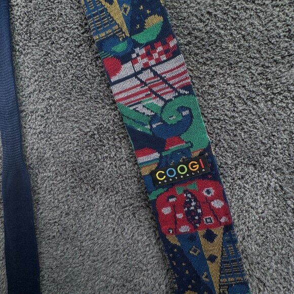 Coogi Tie Colorful Monster Clown Ice Cream Abstract Knit Green Red One Size - Picture 1 of 8